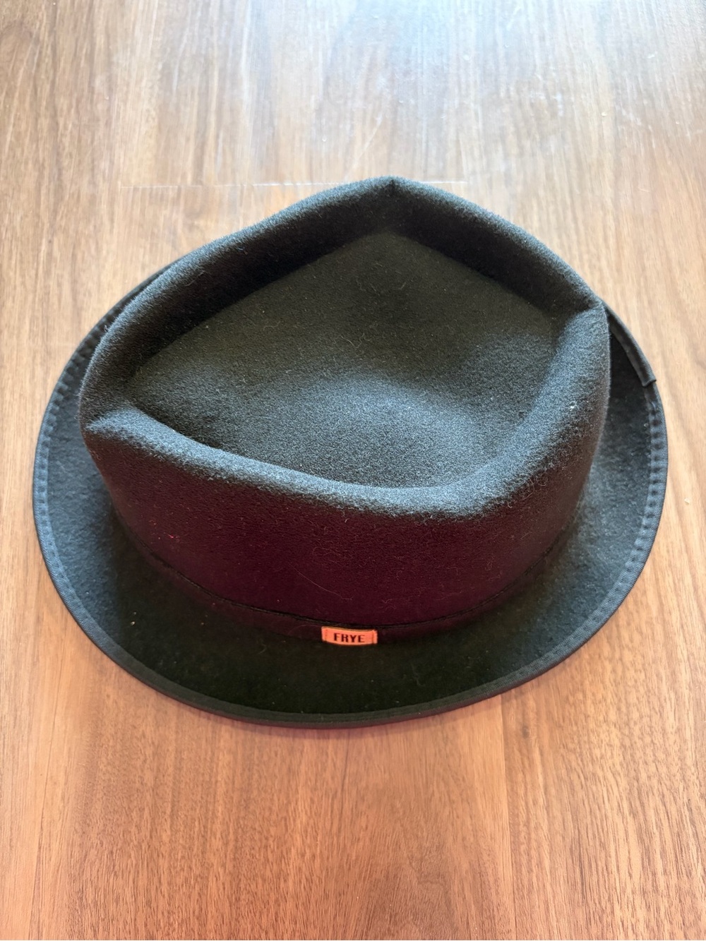 Frye Black Fedora with Logo Tag